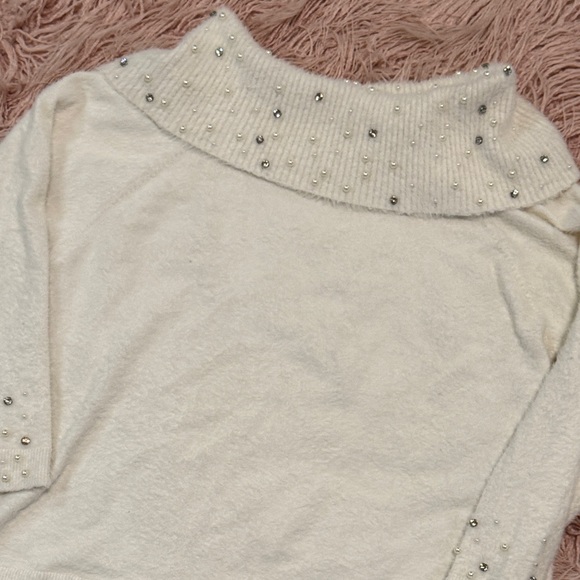 Soft Surroundings Ivory Cowl Neck Sweater - Picture 5 of 13
